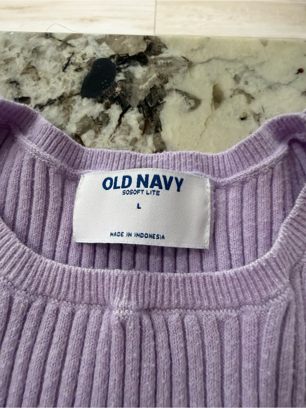 Old Navy Lilac Ribbed Crewneck Sweater